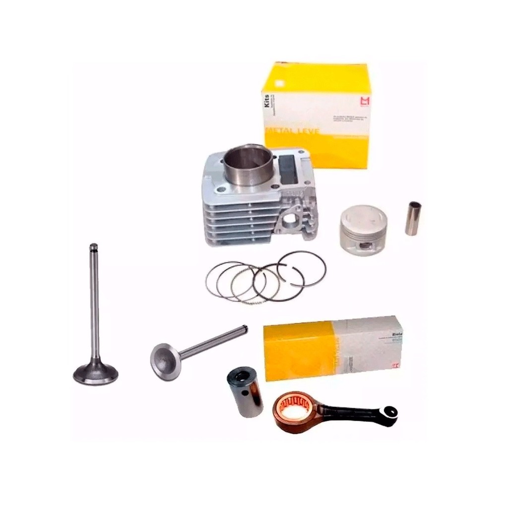 Kit Cilindro Pistao Camisa + Biela + Valvulas Xtz 125 Ybr