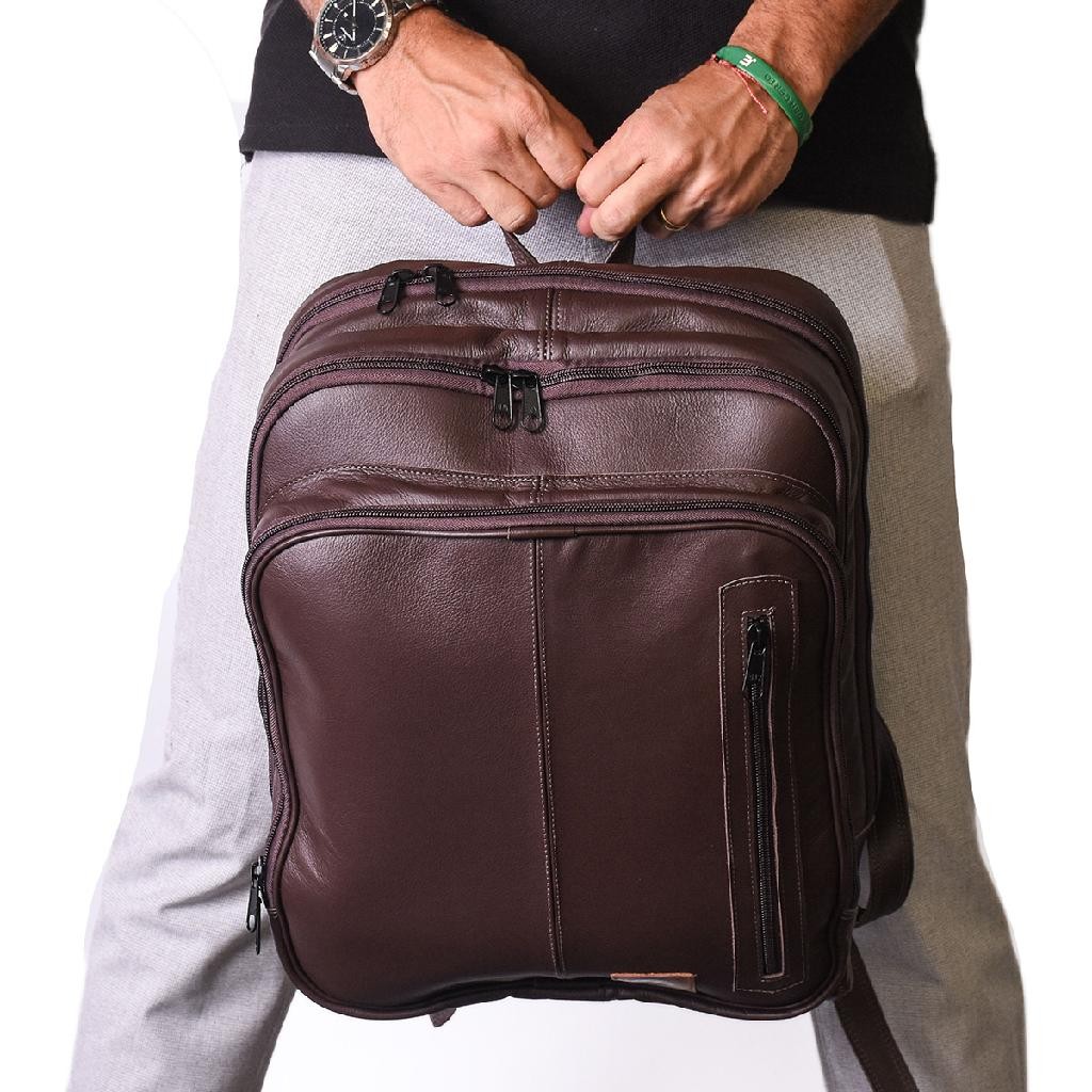 Mochila Couro Legítimo Notebook Executiva Masculina Premium