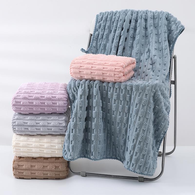 Toalha de Banho Coral Fleece – Macia, Grossa, Secagem Rápida e Alta Absorção