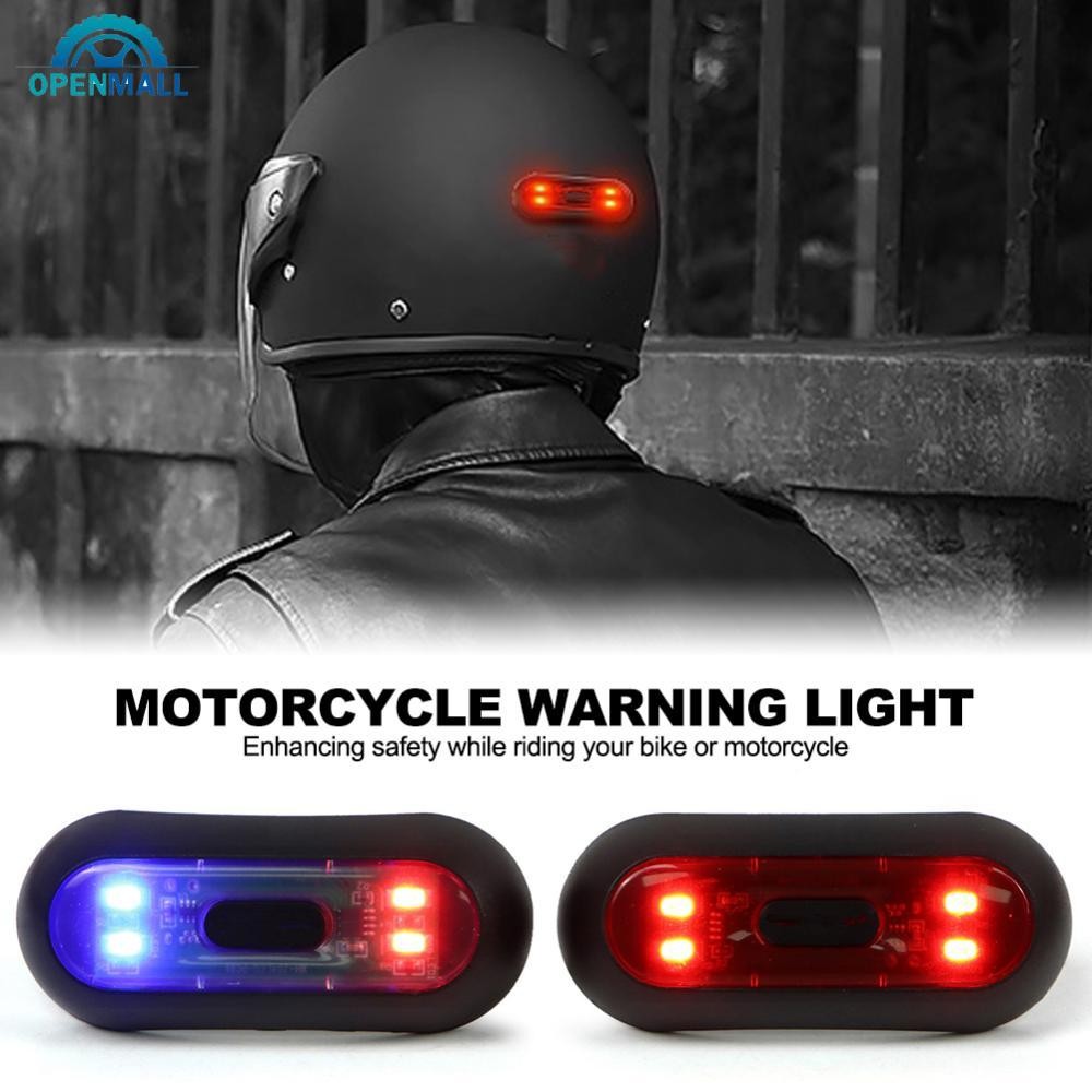 OPENMALL Capacete Da Motocicleta Luz Led Recarregável Segurança Lanterna Traseira Bicicleta Motocicletas Acessórios USB