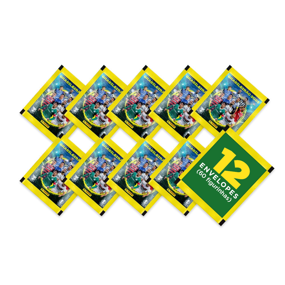 Campeonato Brasileiro 2025 - Contém 12 Envelopes (60 Figurinhas) - Brasileirão Oficial em Oferta na Shopee