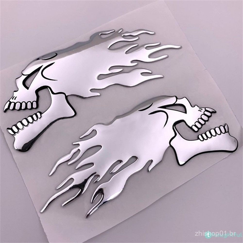 Decalque De Tanque De Motocicleta 3D Atencioso, Popular à Prova De água, Design Fantasma, Decalque De Carro, Adesivos De
