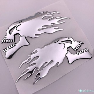 Decalque De Tanque De Motocicleta 3D Atencioso, Popular à Prova De água, Design Fantasma, Decalque De Carro, Adesivos De