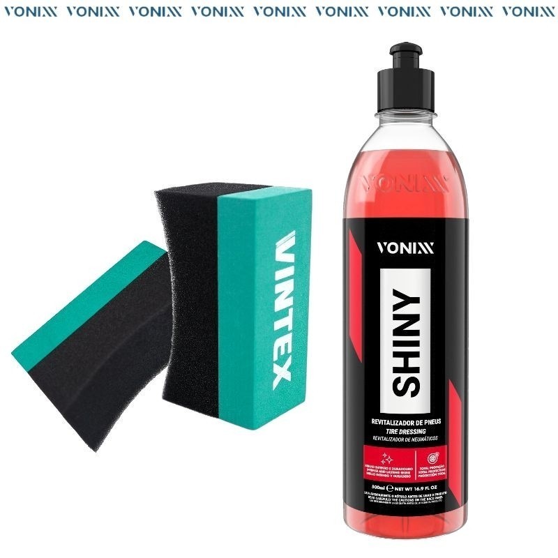 Kit Revitalizador de Pneus Vonixx SHINY + Aplicador Vintex