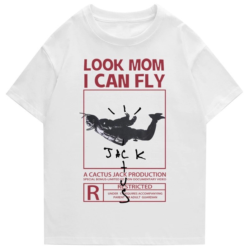 Camiseta Basica Camisa Travis Scott Jack Cactus Look Mom I Cant Fly Moda Unissex  trendbox