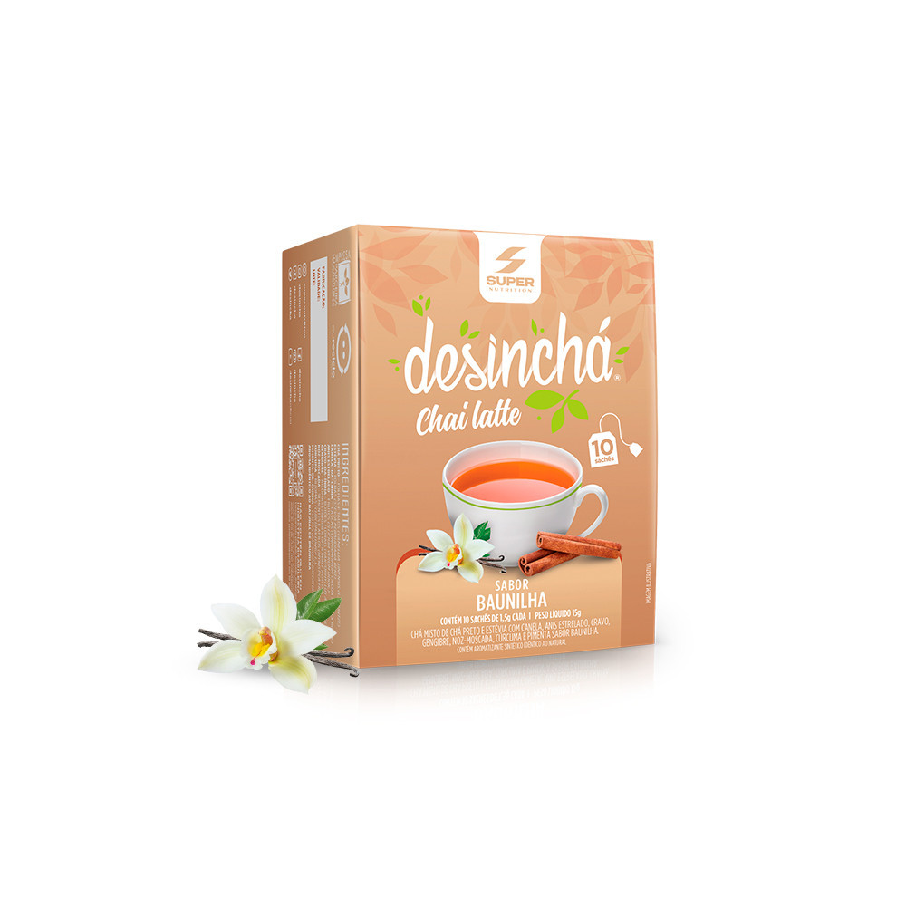 Desinchá Chai Latte Baunilha (10 sachês) em Oferta na Shopee
