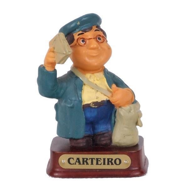 Boneco Profissional Carteiro Miniatura Decoração 8cm