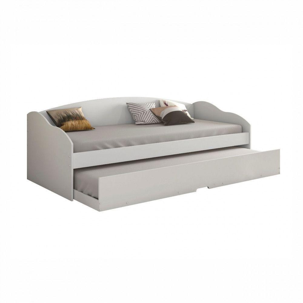 Sofá Cama Funny Com Cama Auxiliar Conquista Móveis Branco em Oferta na Shopee