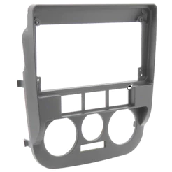 Moldura de Painel 2 Din 9" Polegadas Gol Saveiro Parati G4 Cinza