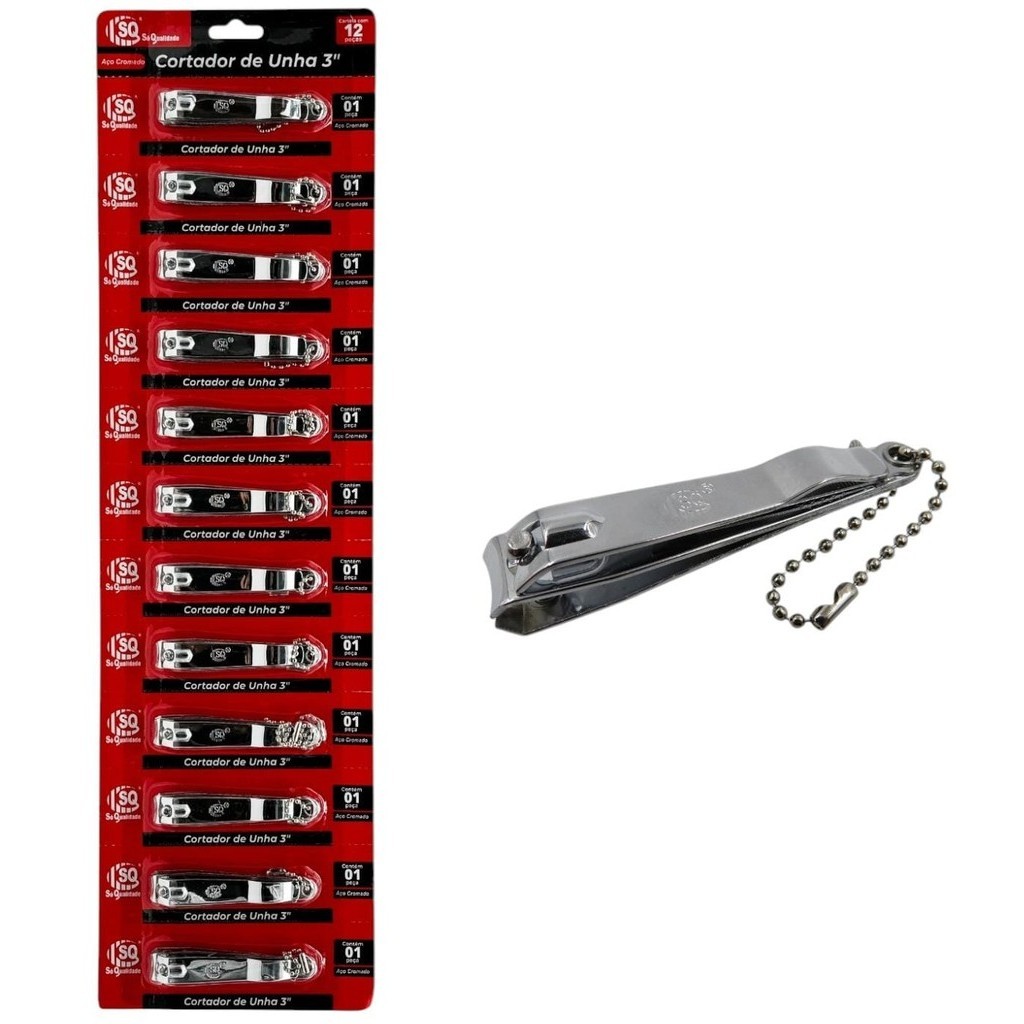 Cartela c/12und. Cortador de unha Grande 3" em Oferta na Shopee