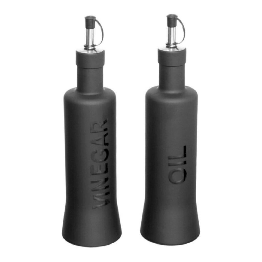 Galheteiro Nero De Vidro Porta Azeite Vinagre 300ml 2 Peças