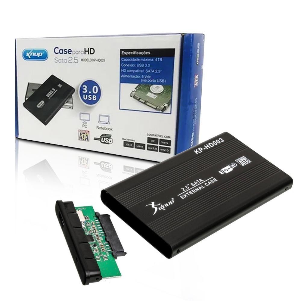 Case Para Hd Sata 2.5 Kp-hd003 Usb 3.0 Capacidade Máx 4tb