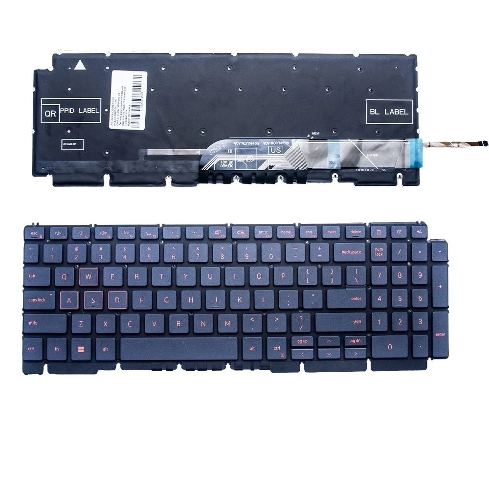 Teclado Dell G15 5520 5510 5511 5515 P105f007 - Black - US - No Frame - Backlight