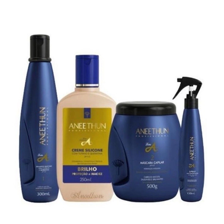 Kit Completo Linha A Aneethun 4 Produtos Tutano E Queratina + Mimo Especial da Loja