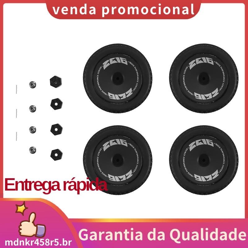 4Pcs Pneu De Borracha De Roda De Com Porca Sextavada Para Wltoys 144001 144010 124016 124017 124018 124019 Peças De Atualização Carros RC , 1 . mdnkr458r5br