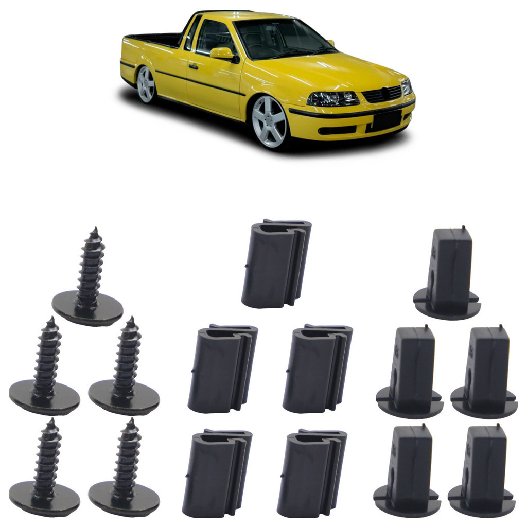 Kit Grampo Presilha Parabarro Dianteiro Saveiro 1997 1998 1999 2000 2001 2002 2003 2004 15 Peças