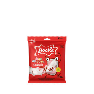 Marshmallow Recheado Rosa/Branco 50g - Docile em Oferta na Shopee