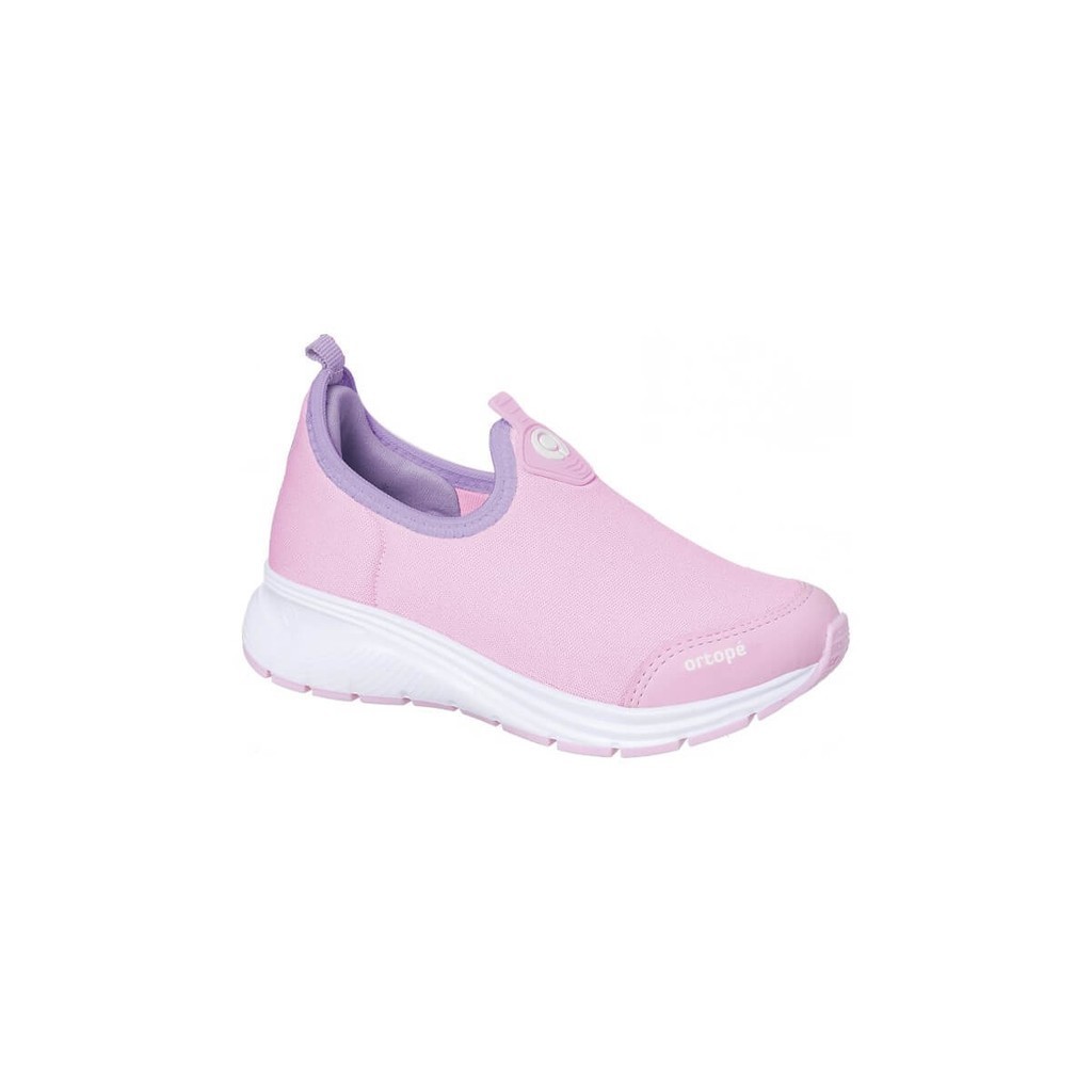 Tênis Infantil Feminino Ortopé Flex Run Calce Fácil Rosa - Baby & Kids Fashion