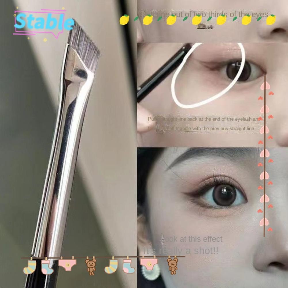 Escova Profissional De Maquiagem STABLE Eyebrow Brush , Upgrade Flat Blade Eyeliner De Detalhe Ultra Fina Ângulo Fino Ferramenta