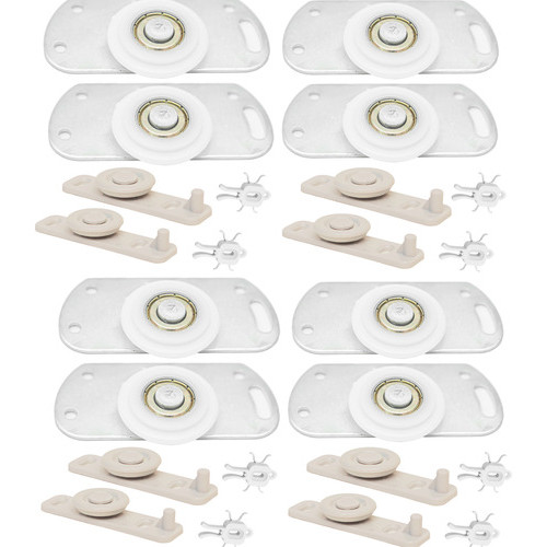 4 Kit Roldana Guarda Roupa Porta De Correr Inferior 4 Portas em Oferta na Shopee