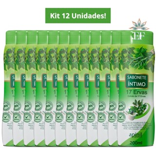 Kit Com 12 Sabonete Femininos Íntimos 17 Ervas 210mL Apinil em Oferta na Shopee