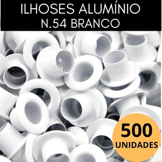 Ilhoses de Alumínio n.54 Branco - 500 unidades em Oferta na Shopee
