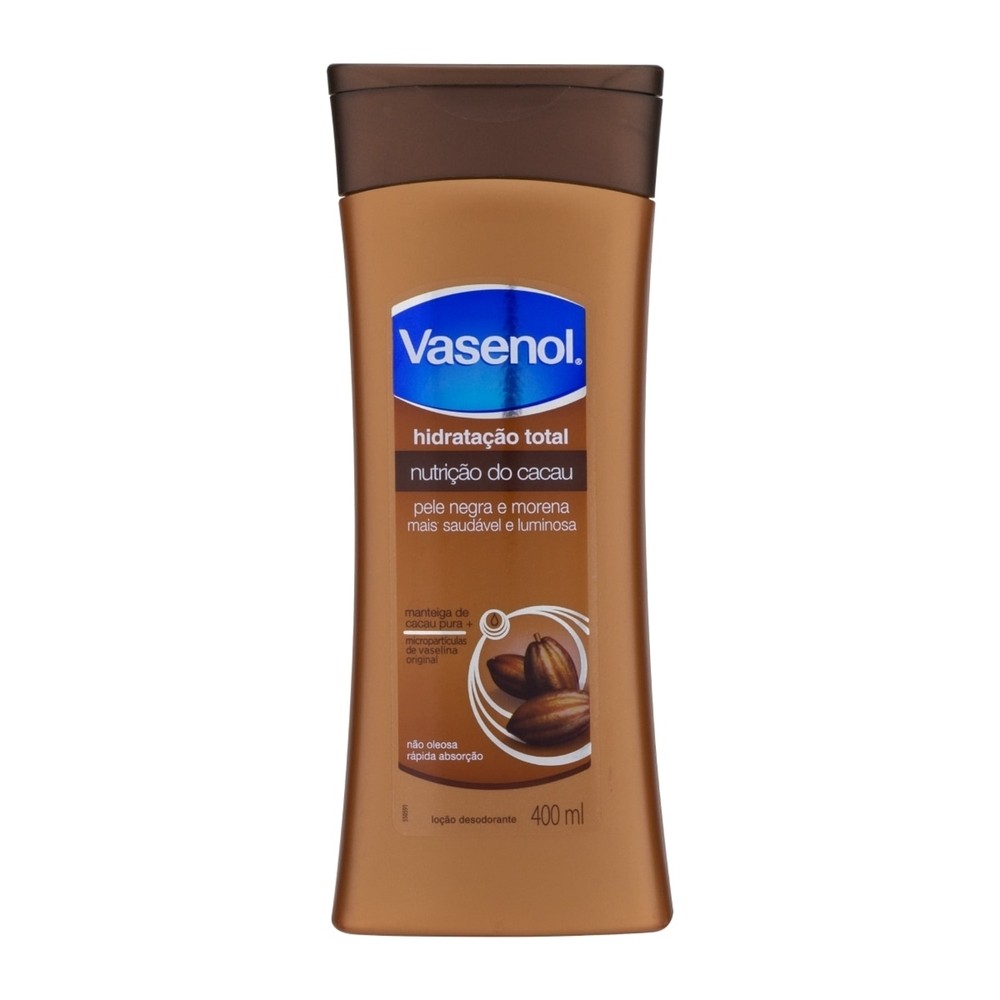 Locao Hidratante Vasenol Hidratacao Total Nutricao Cacau 400ml em Oferta na Shopee