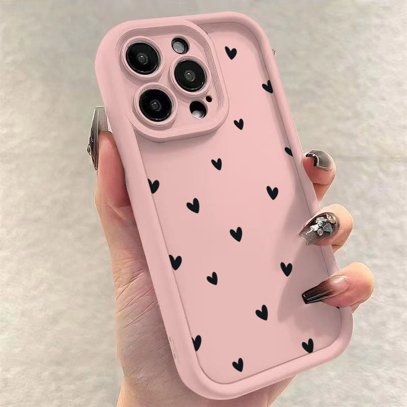Capa De Telefone Para iPhone 16 17 15 13 14 12 11 Pro Max 16e XR X XS 7 8 Plus Bonito Amor Coração Impressão À Prova De em Oferta na Shopee