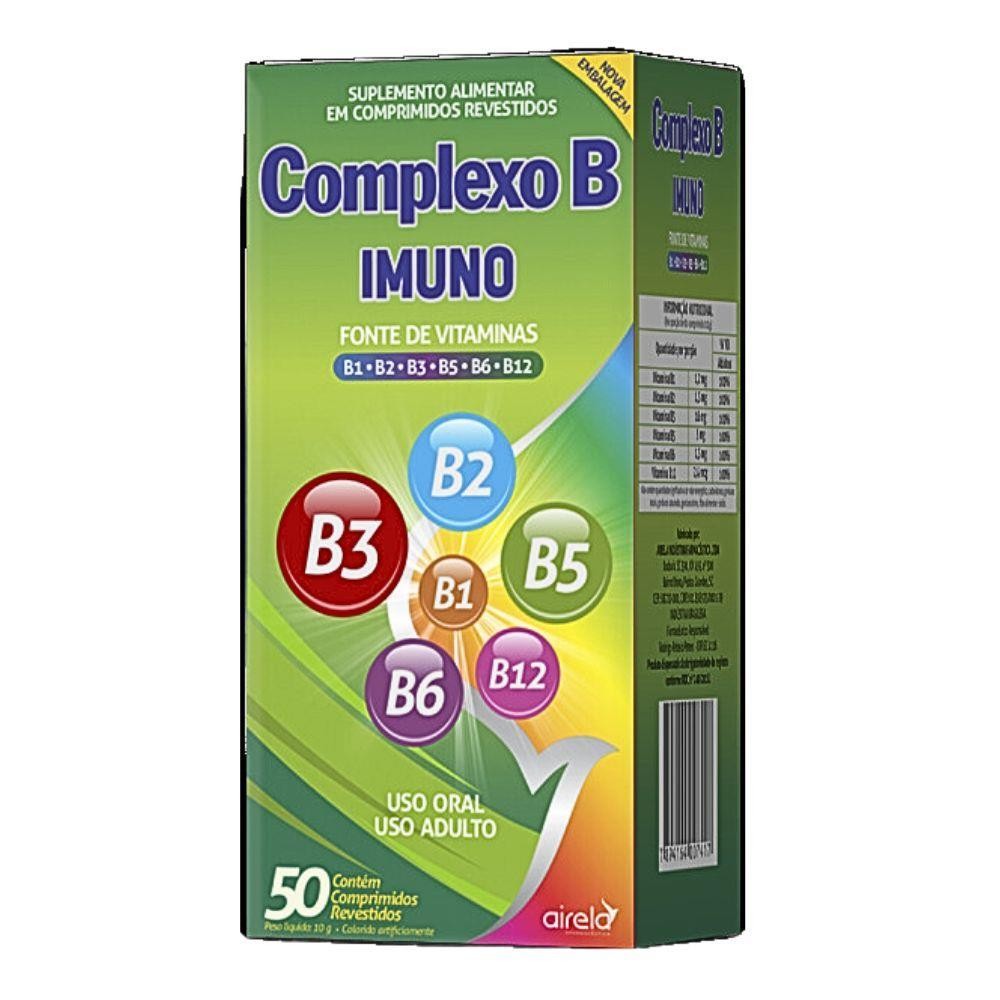 COMPLEXO B IMUNO SUPLEMENTO ALIMENTAR COM 50 COMPRIMIDOS - Health