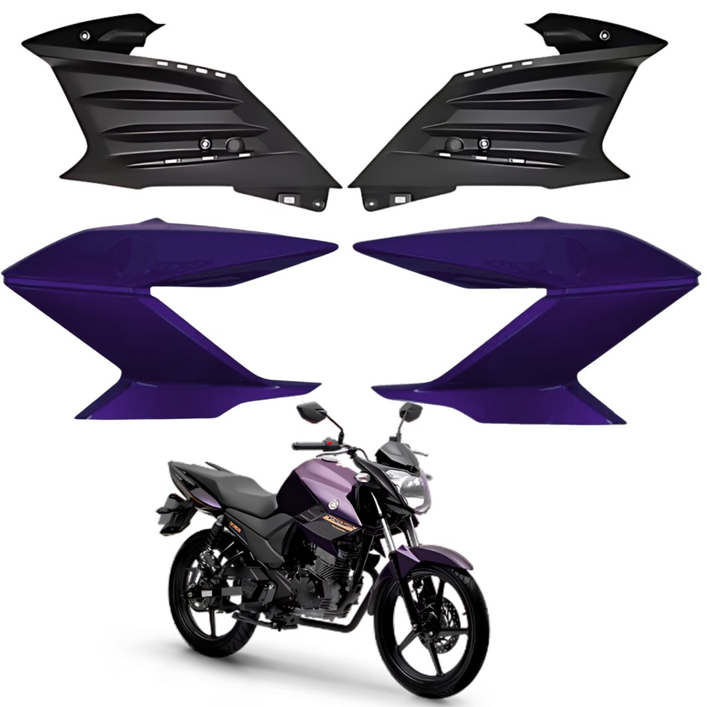 KIT CARENAGEM ALETA ABA COMPLEMENTO FAZER 150 ROXO 2024 PARAMOTOS YAMAHA