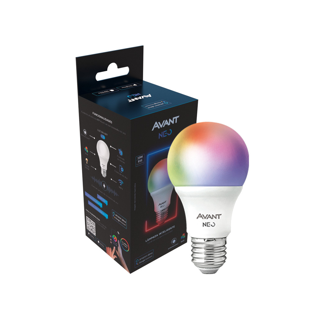 Lampada Led Smart Neo Rgb Colorida Bivolt E27 - Avant em Oferta na Shopee
