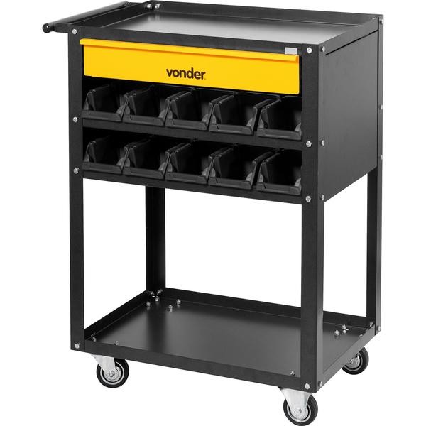 Carrinho Para Ferramentas 600x400x850mm Com 1 Gaveta E 20 Ga em Oferta na Shopee
