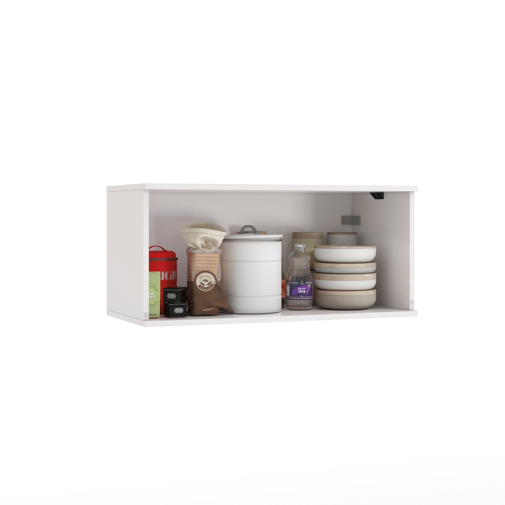 Detalhes do Armário Aéreo Celeste Kappesberg 100% MDF 1 Porta Basculante Branco 80cm