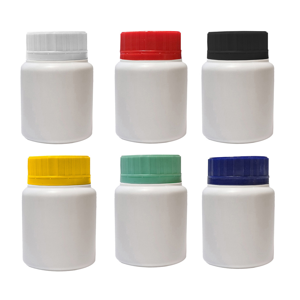 30 Potes 120 Ml Brancos Tampa Rosca Lacre Para Cápsulas