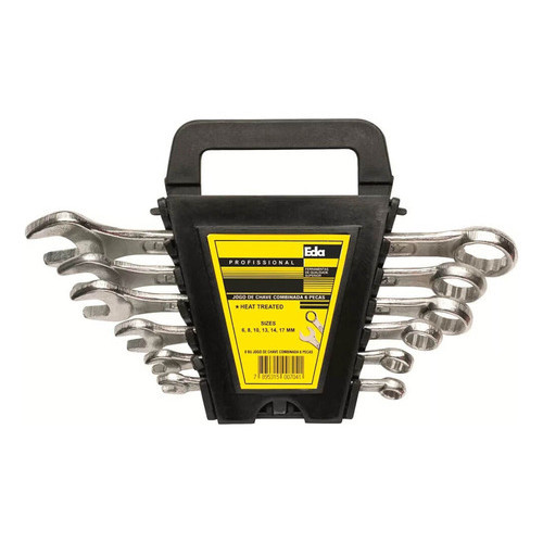 Jogo Kit Chaves Combinada C/ 6 Peças De 6 A 17mm Resistente Cor Prateado em Oferta na Shopee