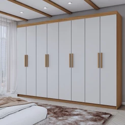 Guarda-Roupa Casal Aurora 8 Portas 4 Gavetas