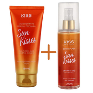 Kit Body Splash + Loção Corporal SUN KISSES hidratante Kiss New York em Oferta na Shopee