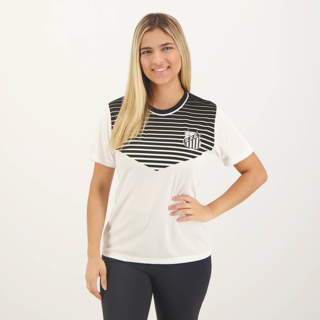 Camisa Santos Immersive Feminina Branca e Preta em Oferta na Shopee