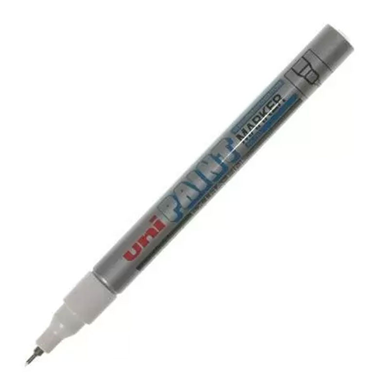 Pincel marcador permanente Paint Marker Prata PX-203 Uni-Paint em Oferta na Shopee