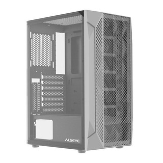 Gabinete Gamer Alseye Pinwheel Mesh, Mid-Tower, Lateral de Vidro, Branco, PINWHEEL-W em Oferta na Shopee