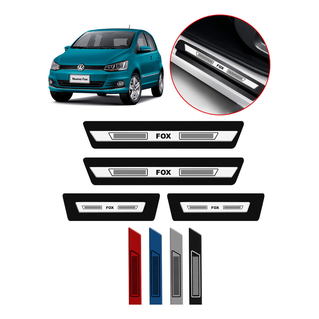 Soleira Pintada Cor Prata Sargas Volkswagen Fox