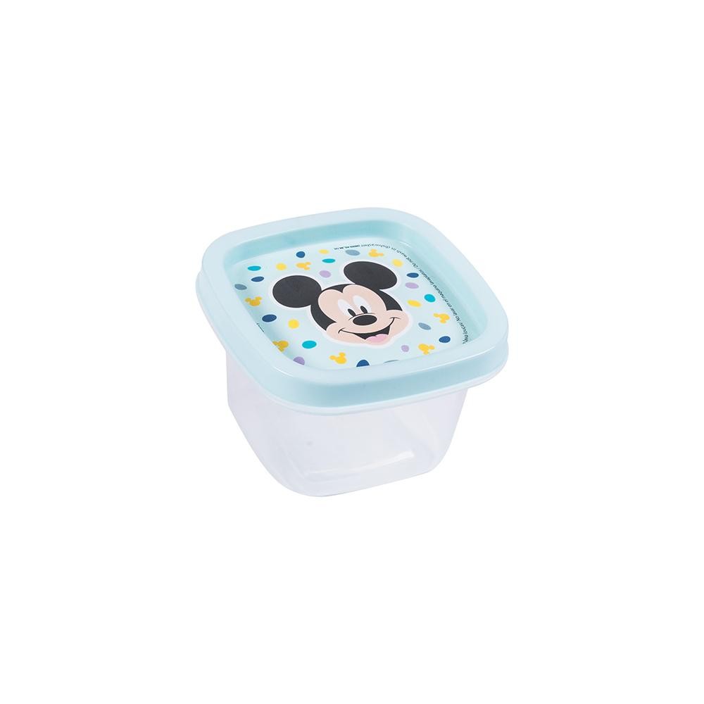 Pote Mickey Azul Papinha Bebê Lancheira Disney Plasútil