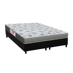 Conjunto Box Queen: Colchão Espuma Orthoflex D45 Comfortpedic + Base CRC Suede Black(158x198)