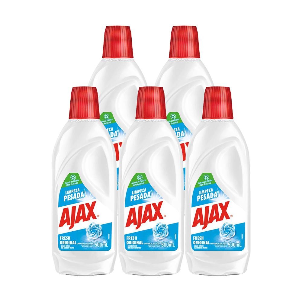 Kit com 5 Limpador Diluível Ajax Fresh 500ml Cada