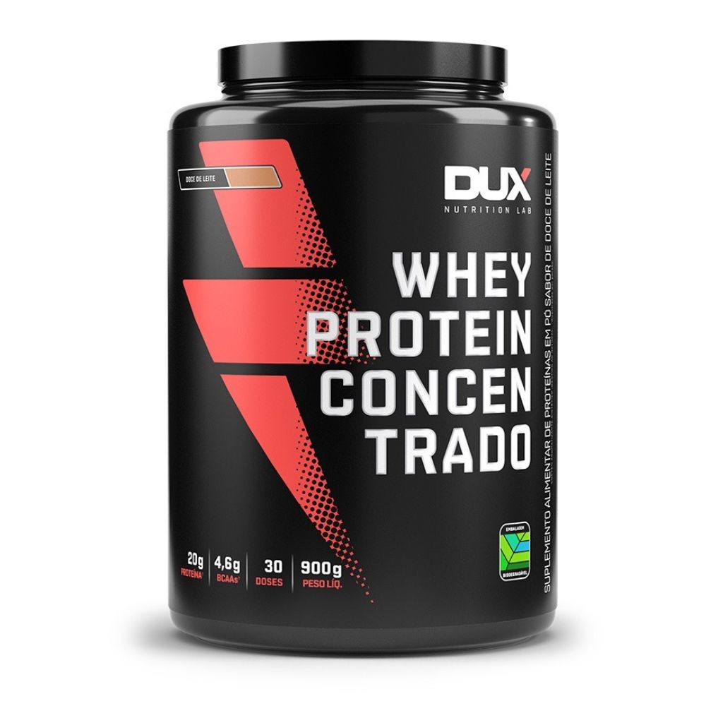 Whey Protein Proteina Concentrado 900g Doce de Leite - Dux