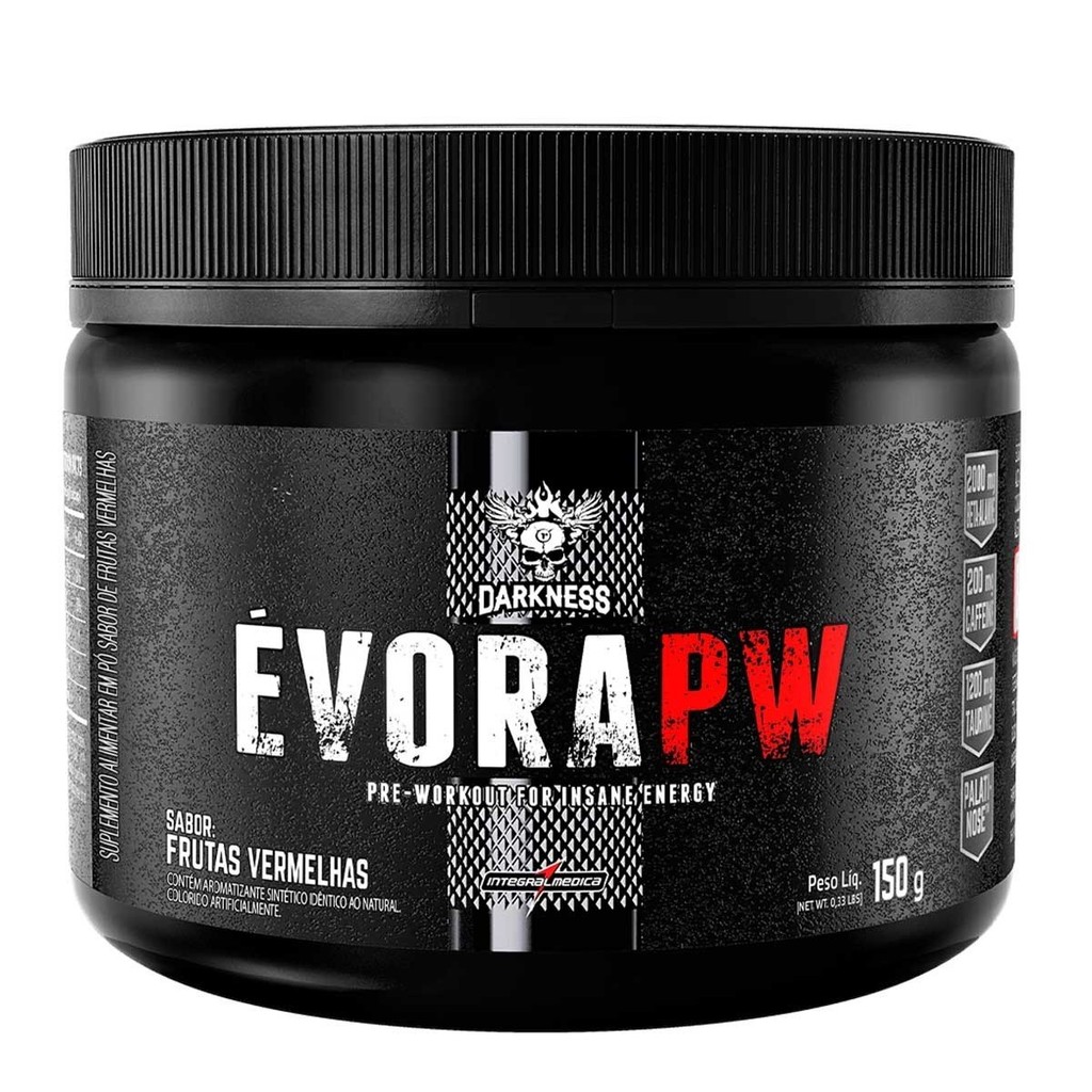 Pré-Treino Integralmedica Darkness Évora PW Frutas Vermelhas 150g
