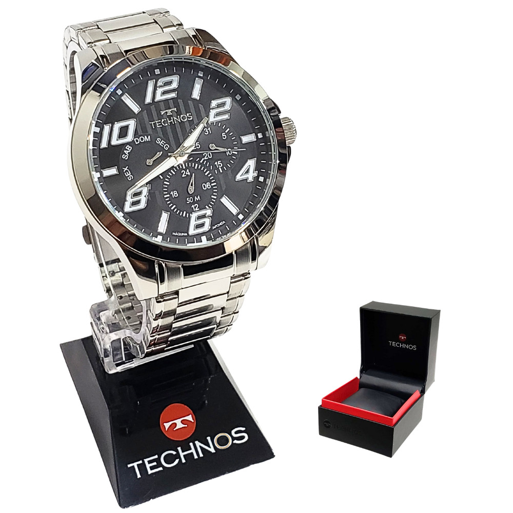 Relógio Technos Masculino Analógico Prateado 6P29AFTS/1P em Oferta na Shopee