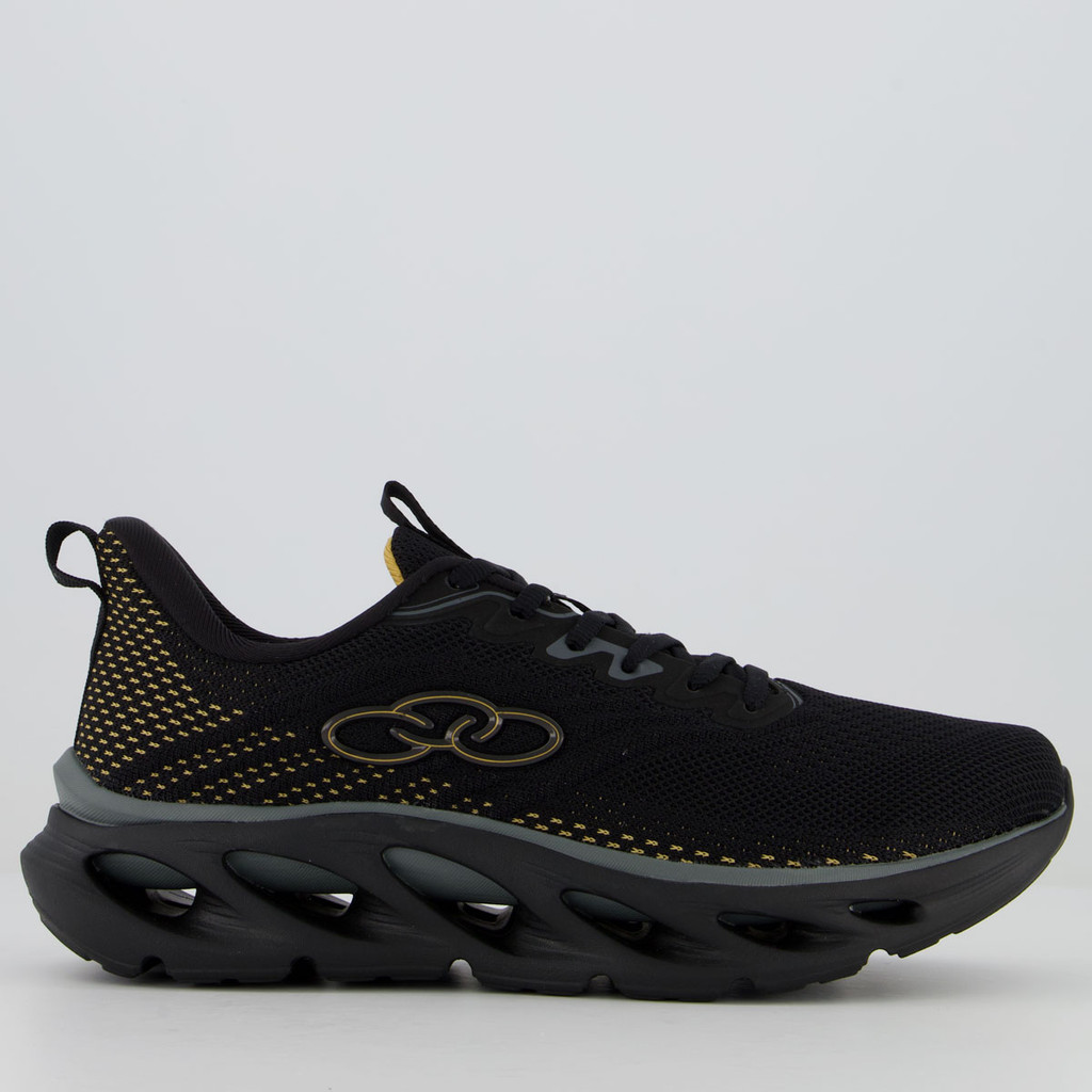 Tênis Olympikus Diffuse 5 Preto e Dourado - Men Shoes