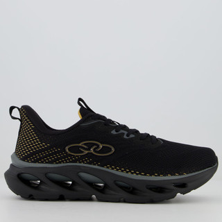 Tênis Olympikus Diffuse 5 Preto e Dourado em Oferta na Shopee