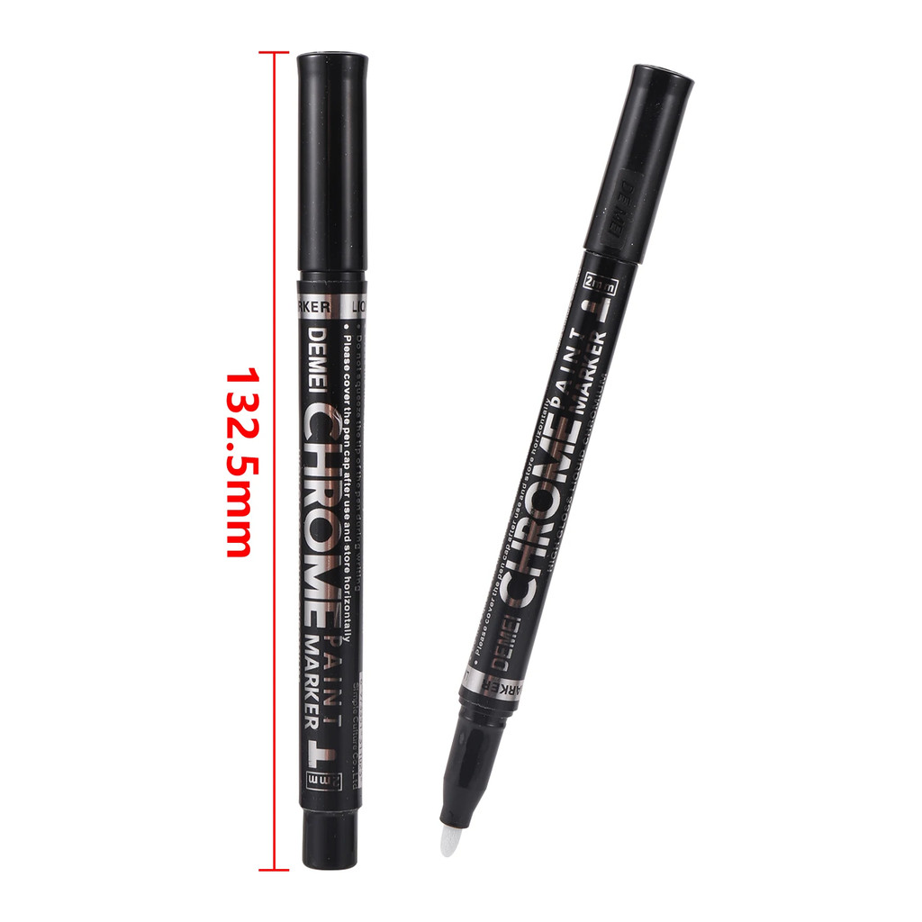 1/2 Pçs Caneta Marcador Espelho Cromado DIY Reflexivo 2mm De Tinta Líquida Ouro Prata Estilo Do Carro Madeira Plástico P — imagem 2 de 2